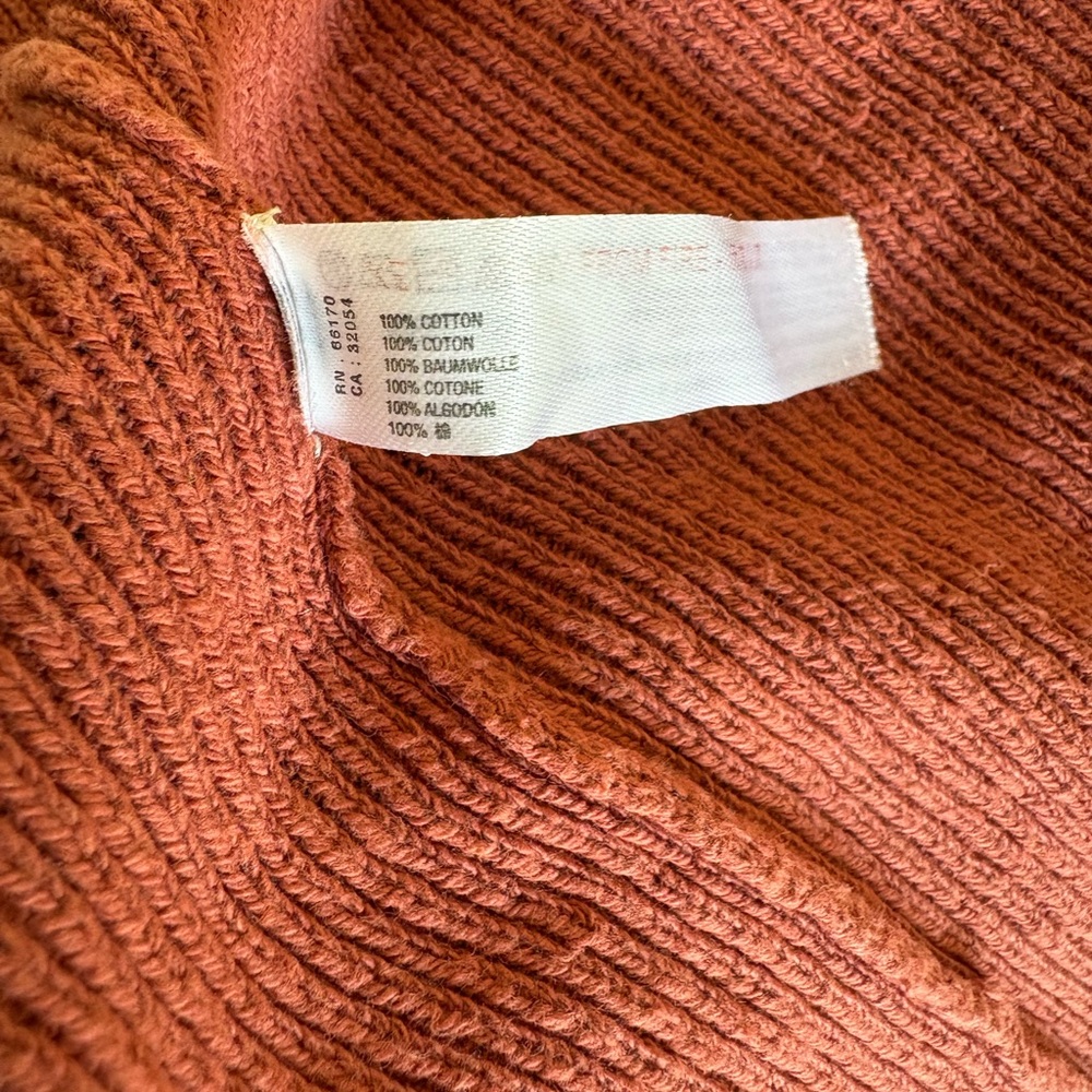 Free People Beach Bailey Knit Button-Front Midi Dress - Rust - Size XS - Picture 5 of 6